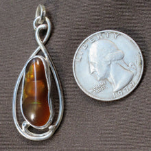 Load image into Gallery viewer, Red Fire Agate Medium Size Gemstone Pendant