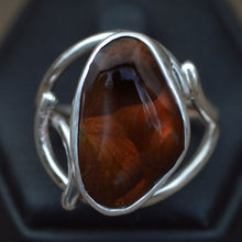 Load image into Gallery viewer, Fire Agate Gemstone Silver Ring