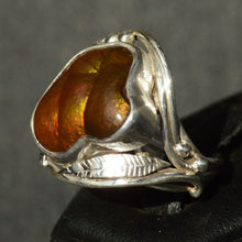 Load image into Gallery viewer, Stunning Fire Agate Gemstone Silver Ring