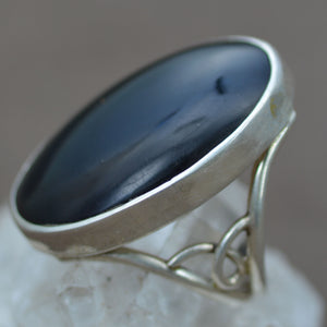 Rainbow Obsidian Gemstone Sterling Silver Ring