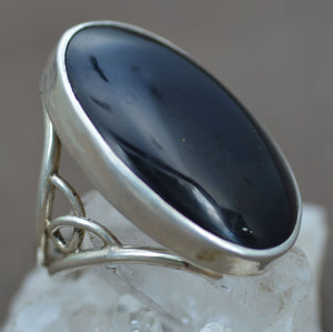 Rainbow Obsidian Gemstone Sterling Silver Ring
