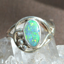 Load image into Gallery viewer, Opal Gemstone Silver Ring