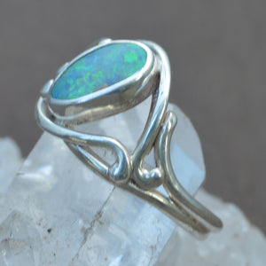 Opal Gemstone Silver Ring