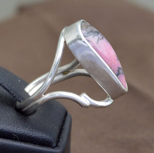 Rhodonite Gemstone Sterling Silver Ring