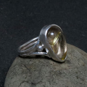 Rutilated Quartz Gemstone Ring