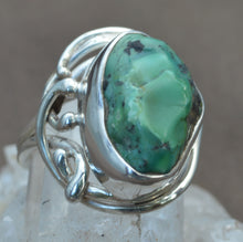 Load image into Gallery viewer, Tibetan Turquoise Natural Gemstone Nugget Ring