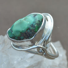 Load image into Gallery viewer, Tibetan Turquoise Natural Gemstone Nugget Ring