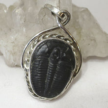 Load image into Gallery viewer, Trilobite Fossil Sterling Silver Pendant