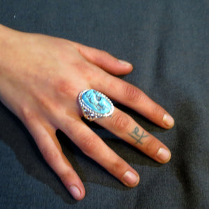 Kingman Mine Turquoise Nugget Gemstone Ring