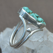 Load image into Gallery viewer, Sea Foam Turquoise Natural Gemstone Nugget Ring